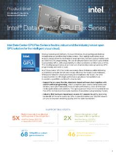 Chuỗi Flex Intel® Data Center GPU - Tóm lược về sản phẩm