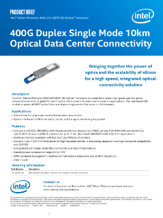 Bộ thu phát Intel® Silicon Photonics 400G