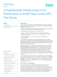 Tổng quan và hiệu suất của VDI trên Intel® Data Center GPU Flex Series
