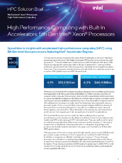 Bộ xử lý Intel® Xeon® thế hệ thứ 5 dành cho HPC