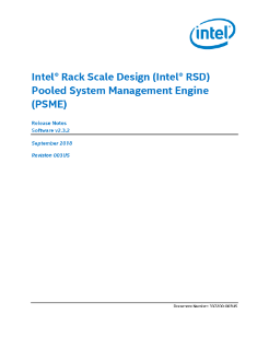 Intel® Rack Scale Design (Intel® RSD) PSME Release Notes