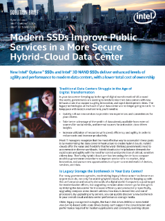 Modern SSDs Improve Public Services in a More Secure Hybrid-Cloud Data Center